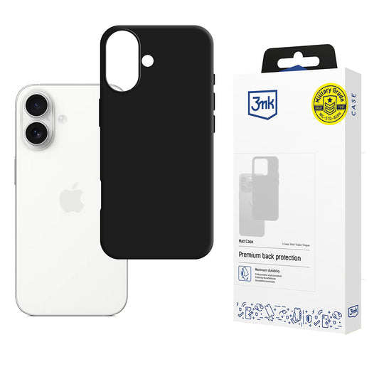 Case for Apple iPhone 17, 3MK, Matte, Black