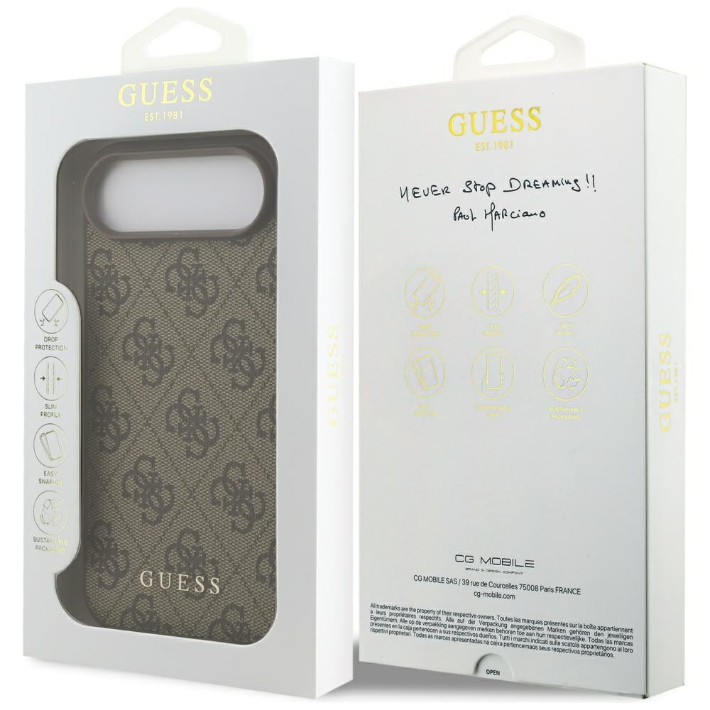 Kotelo Apple iPhone 17 Air, Guess, 4G Classic, Ruskea