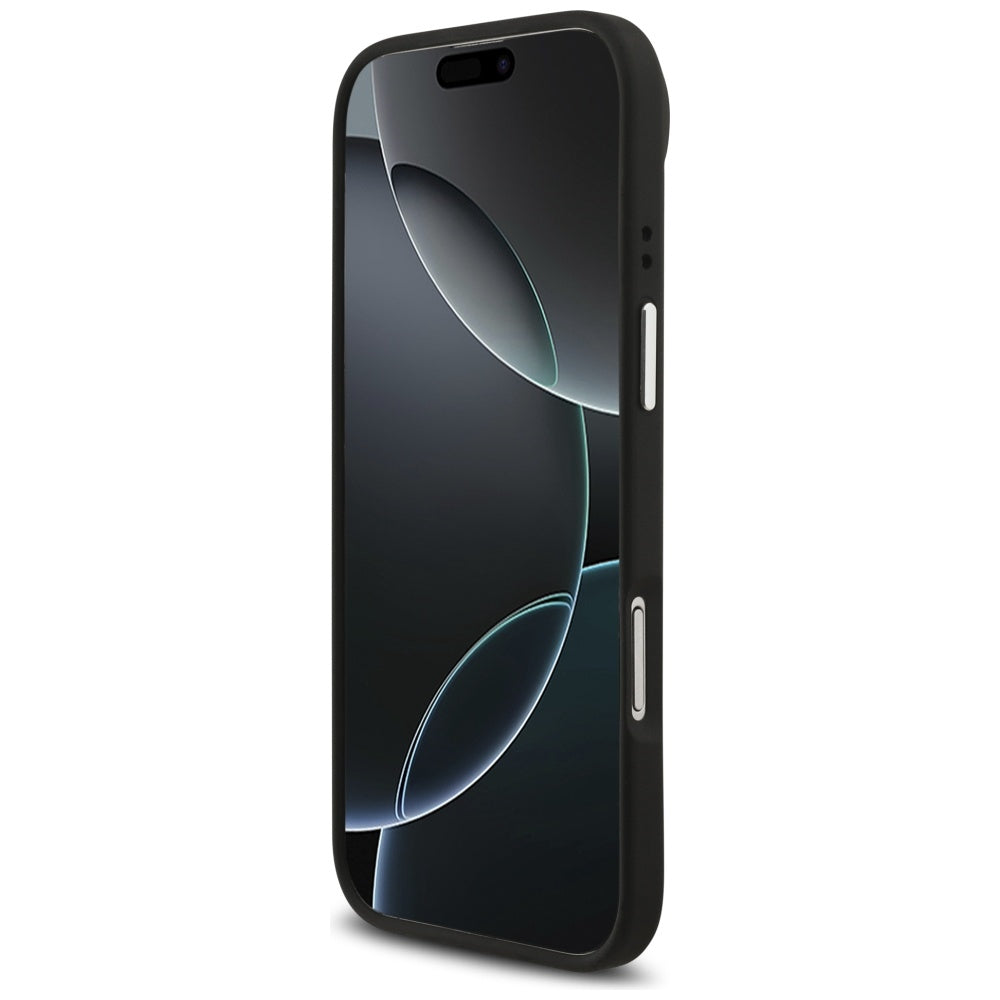 Suojakotelo Apple iPhone 17 Air, Guess, 4G Grained Big and Classic Logo, Musta Hopea