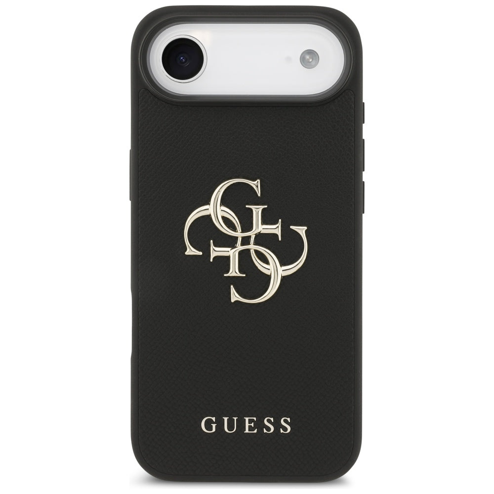 Suojakotelo Apple iPhone 17 Air, Guess, 4G Grained Big and Classic Logo, Musta