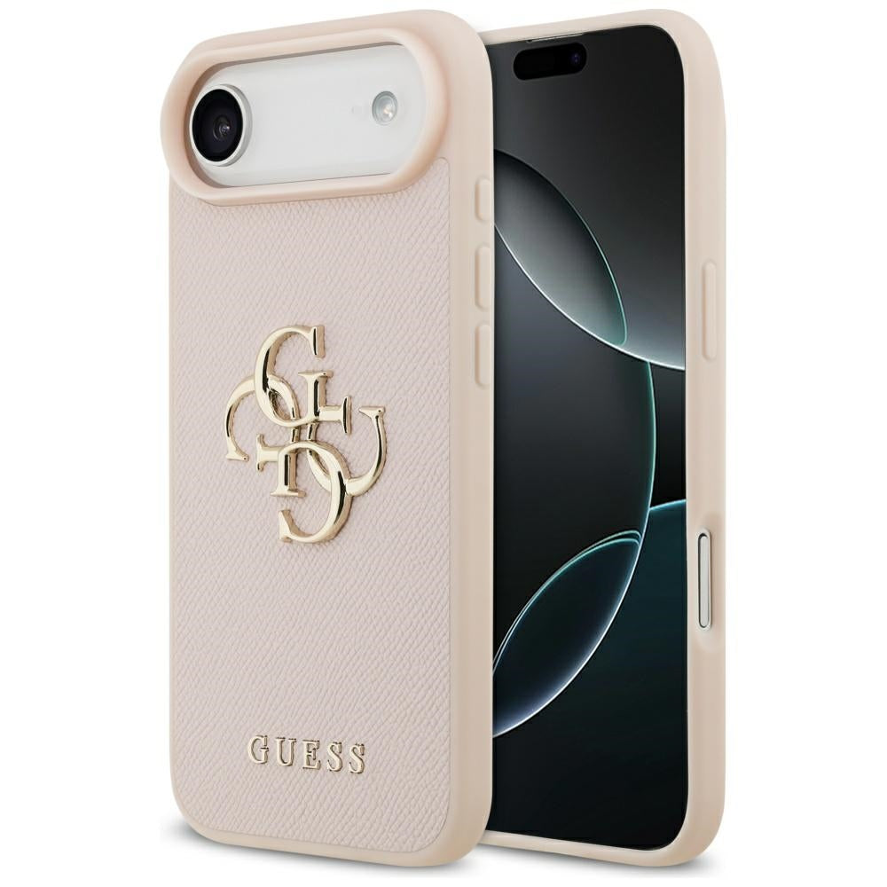 Suojakotelo Apple iPhone 17 Air, Guess, 4G Grained Big and Classic Logo, Pinkki
