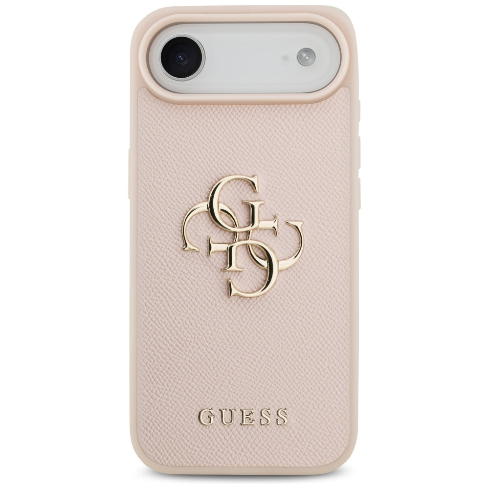Suojakotelo Apple iPhone 17 Air, Guess, 4G Grained Big and Classic Logo, Pinkki
