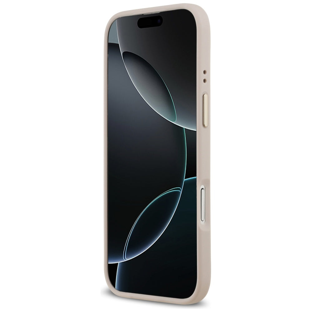 Suojakotelo Apple iPhone 17 Air, Guess, 4G Strass Logo and Big Strap, Pinkki