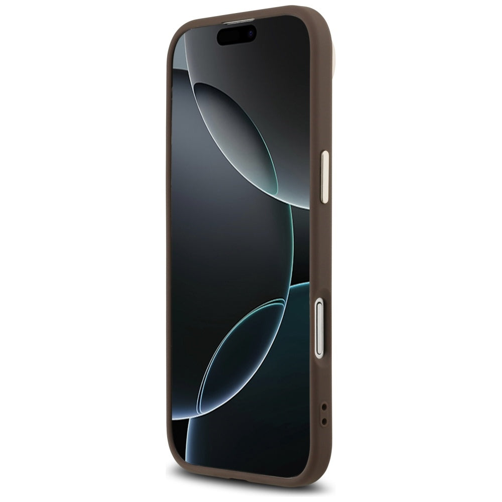 Kotelo Apple iPhone 17 Air:lle, Guess, 4G Triangle Logo, Kultainen Ruskea