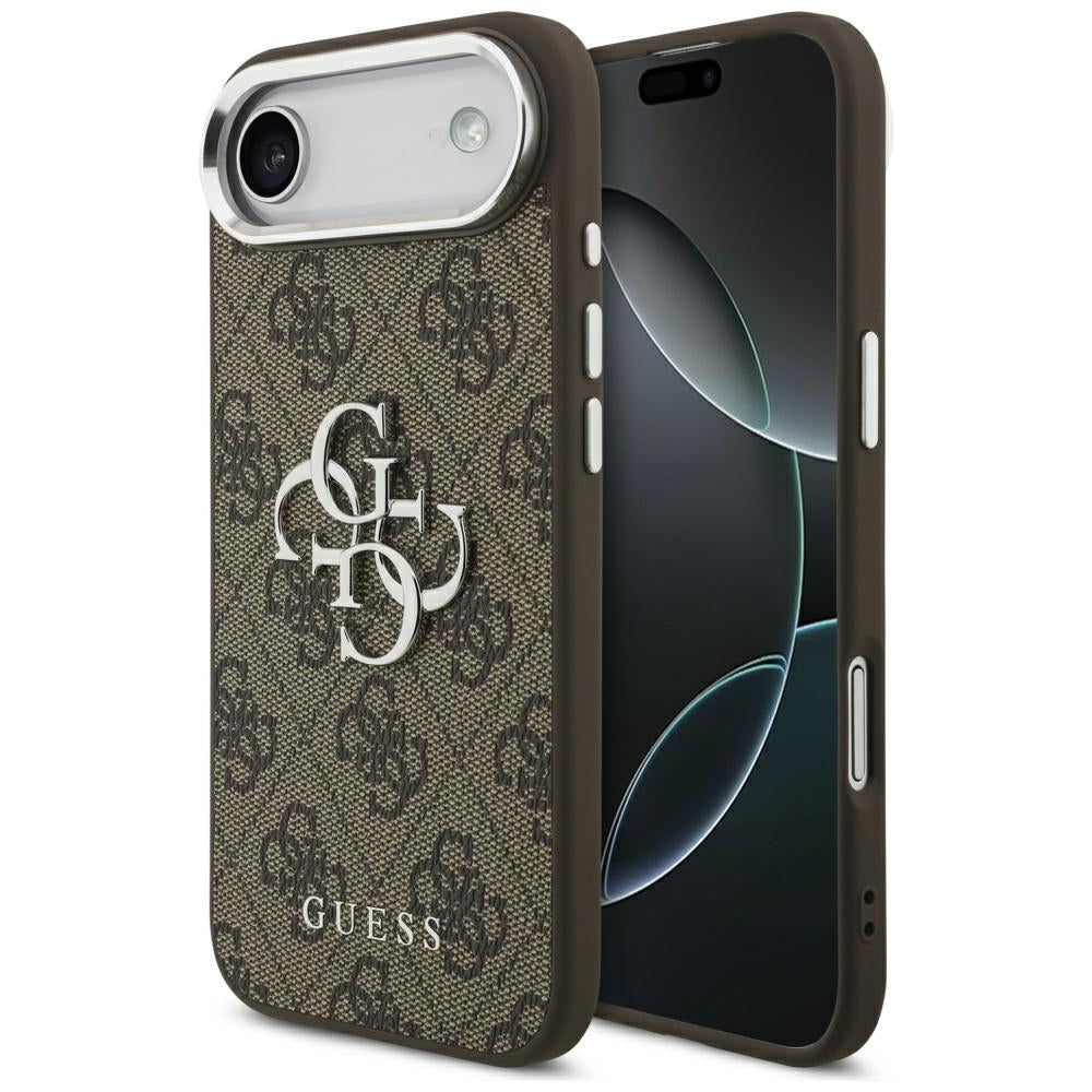 Suojakotelo Apple iPhone 17 Air, Guess, Big 4G Logo Classic, Ruskeahopea