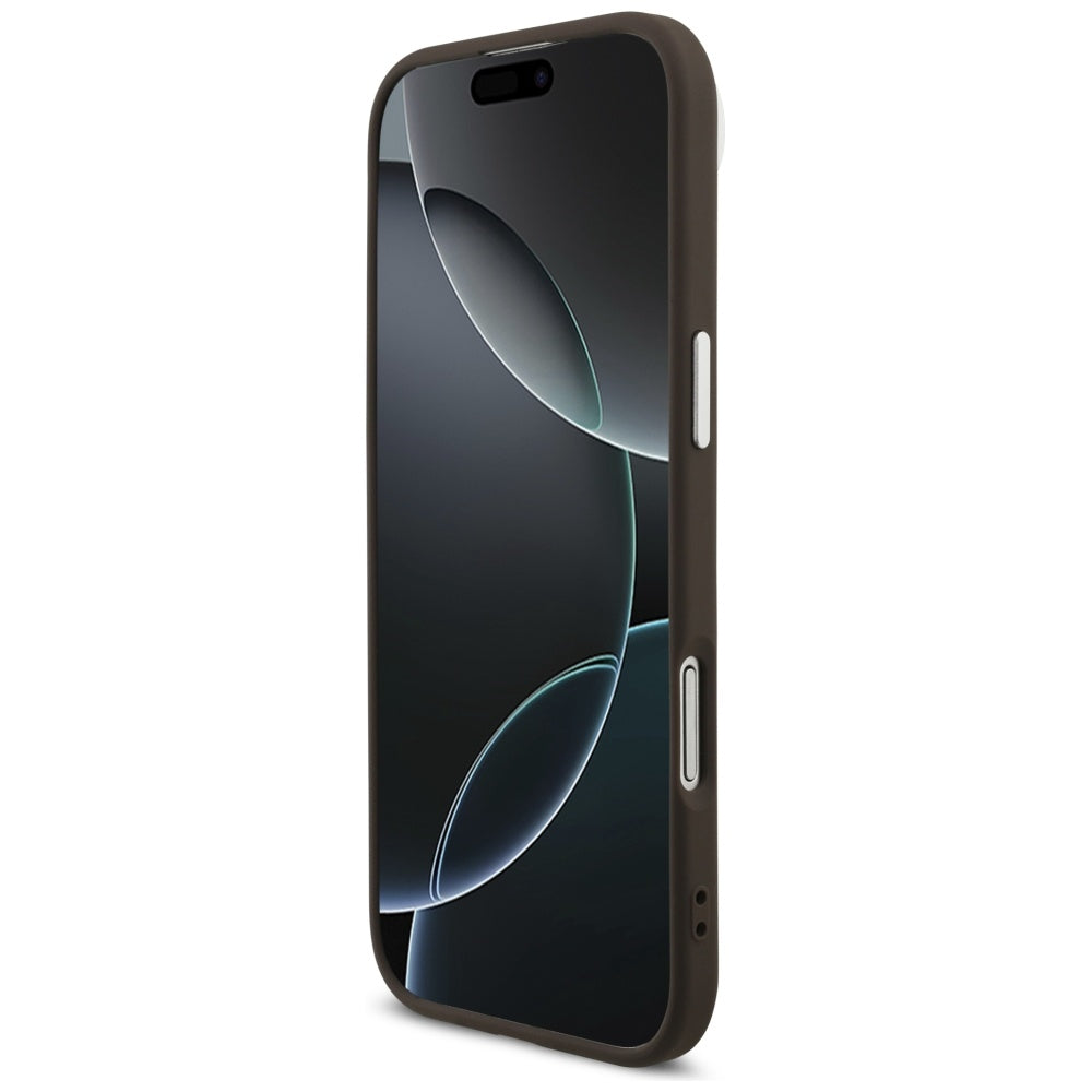 Suojakotelo Apple iPhone 17 Air, Guess, Big 4G Logo Classic, Ruskeahopea