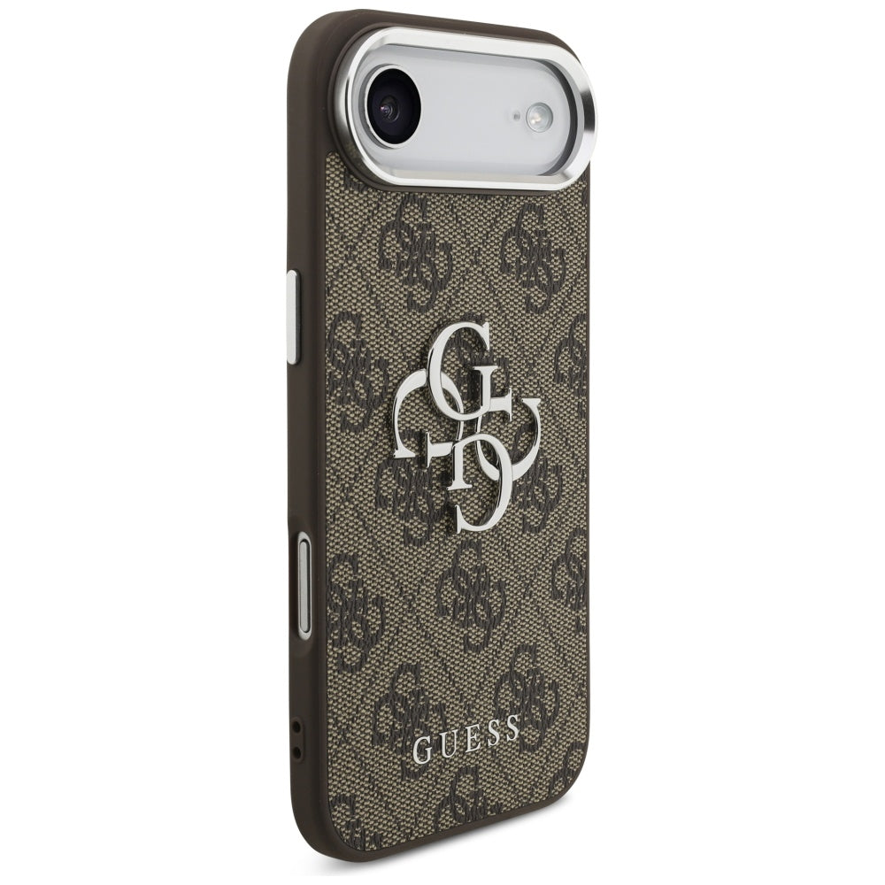 Suojakotelo Apple iPhone 17 Air, Guess, Big 4G Logo Classic, Ruskeahopea