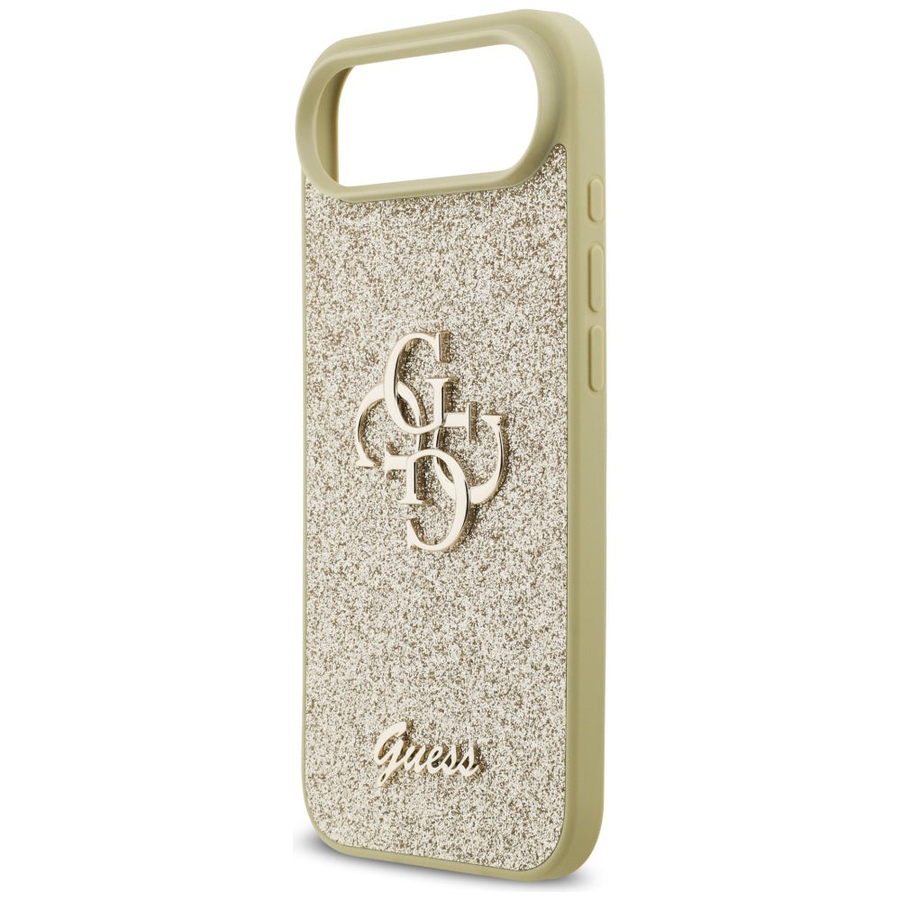 Kotelo Apple iPhone 17 Air, Guess, Fixed Glitter Big 4G, Kultainen