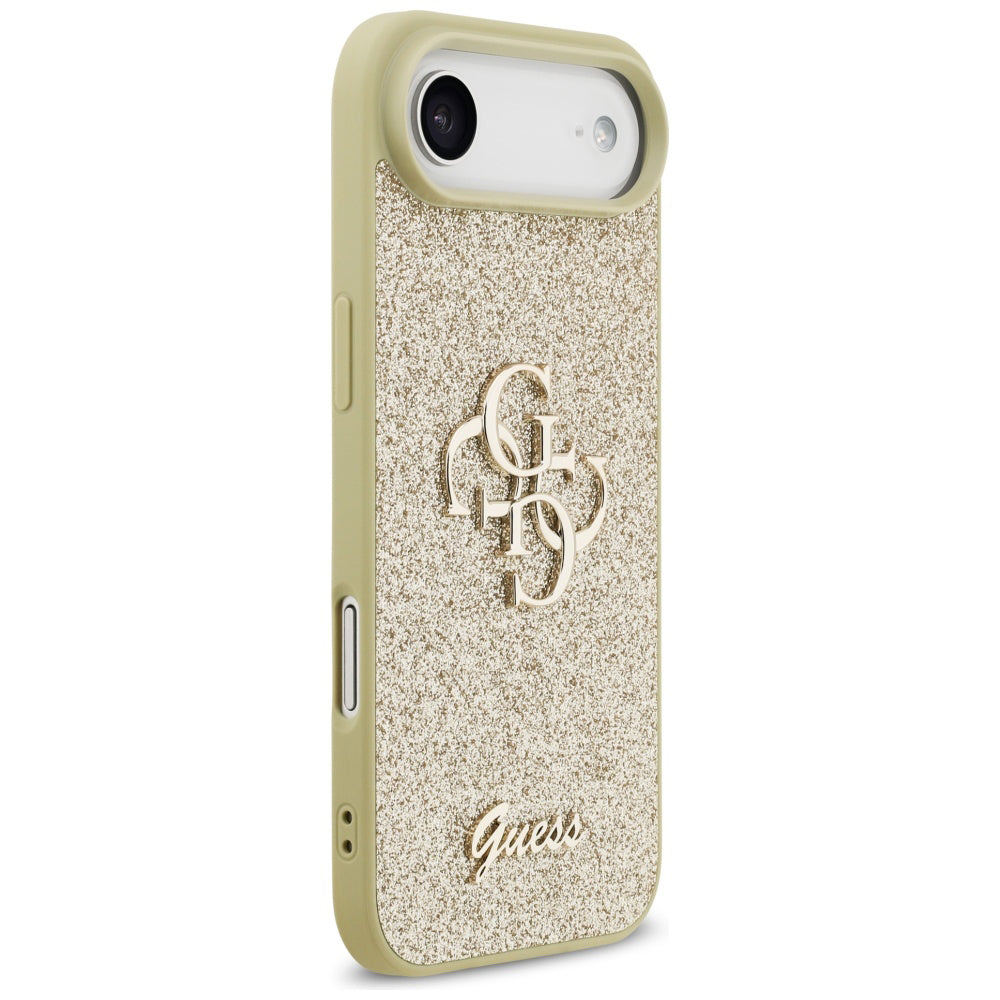 Kotelo Apple iPhone 17 Air, Guess, Fixed Glitter Big 4G, Kultainen