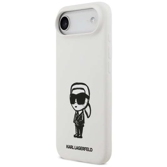 Kotelo Apple iPhone 17 Air:lle, Karl Lagerfeld, Sketch and Logo Karl, Valkoinen