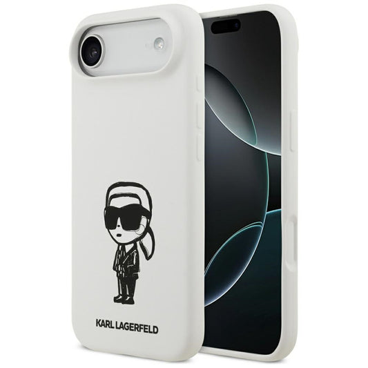 Kotelo Apple iPhone 17 Air:lle, Karl Lagerfeld, Sketch and Logo Karl, Valkoinen