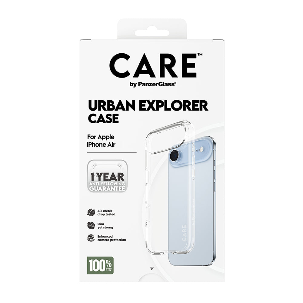 Suojakotelo Apple iPhone 17 Air:lle, PanzerGlass, Urban Explorer Care, Läpinäkyvä