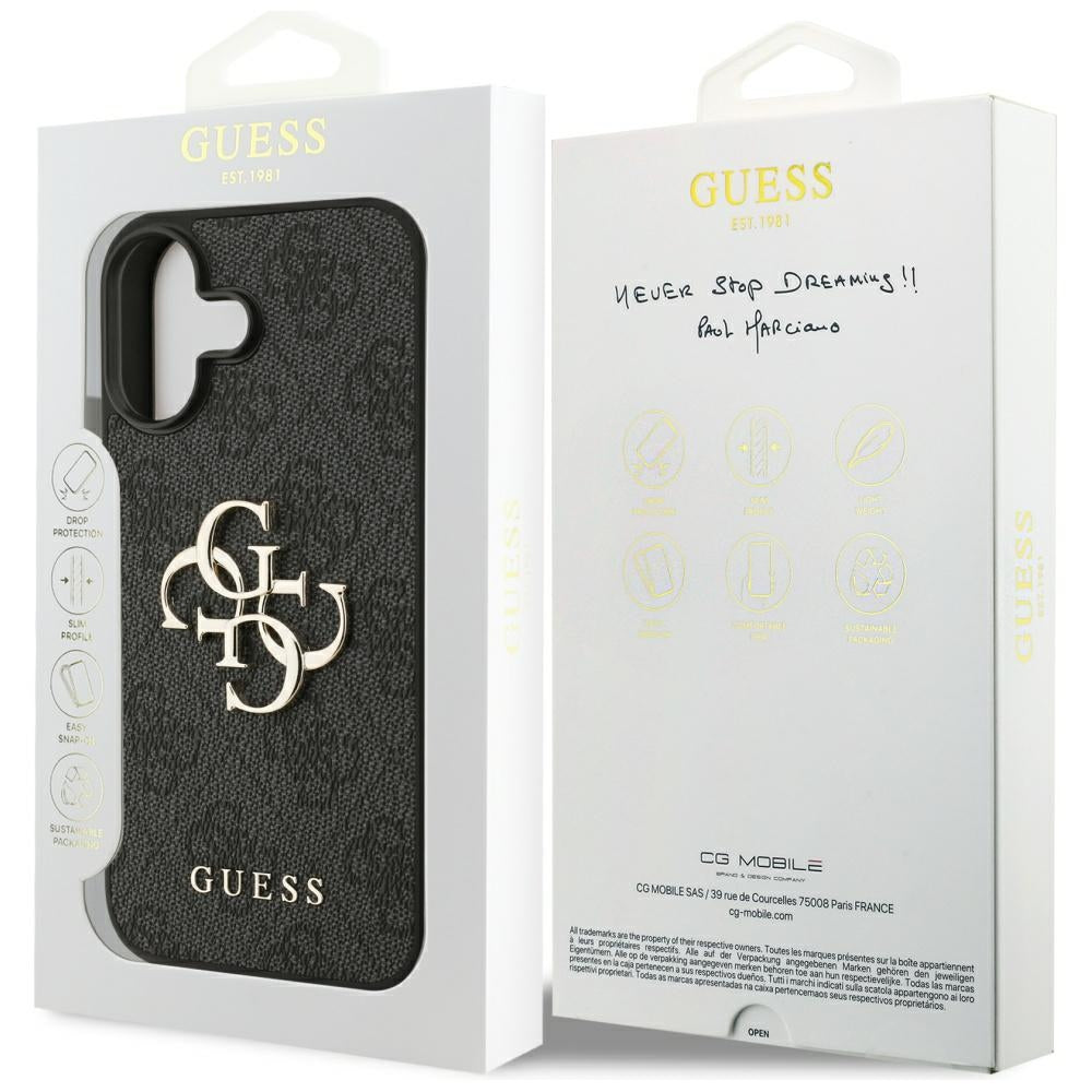 Suojakotelo Apple iPhone 17:lle, Guess, 4G Big Logo, Musta