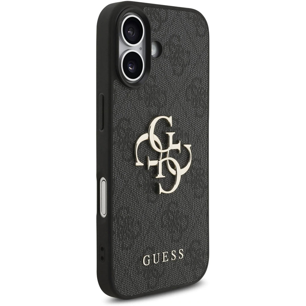 Case for Apple iPhone 17, Guess, 4G Classic Logo with Strap, Black
