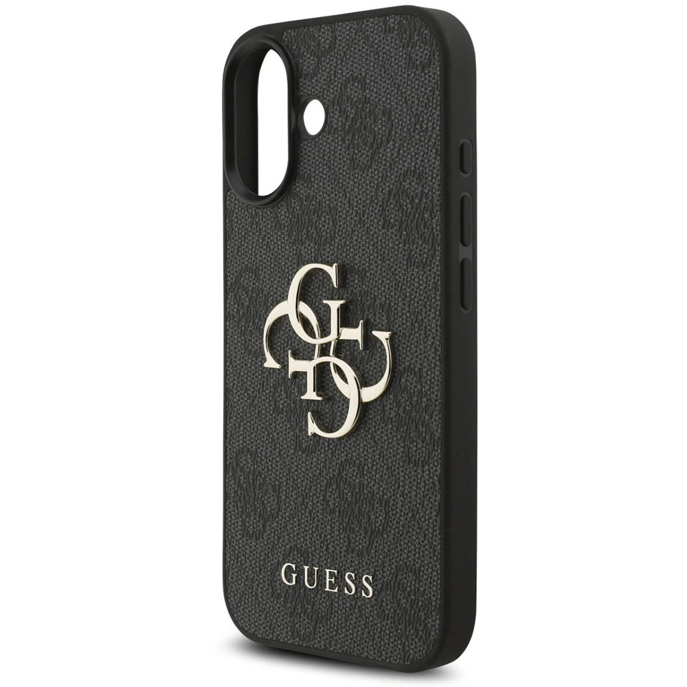 Case for Apple iPhone 17, Guess, 4G Classic Logo with Strap, Black