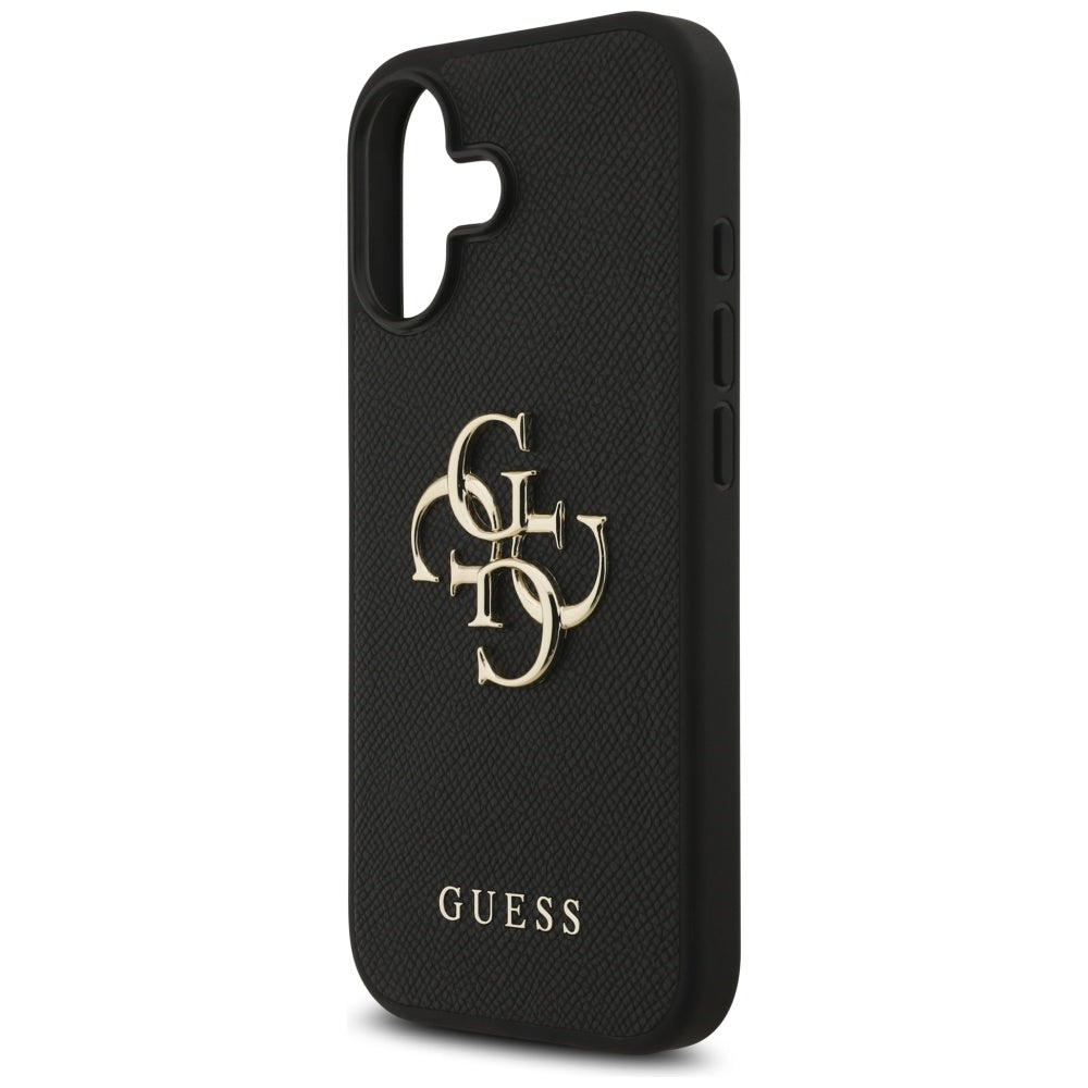 Suojakotelo Apple iPhone 17:lle, Guess, 4G Grained Big and Classic Logo, Musta