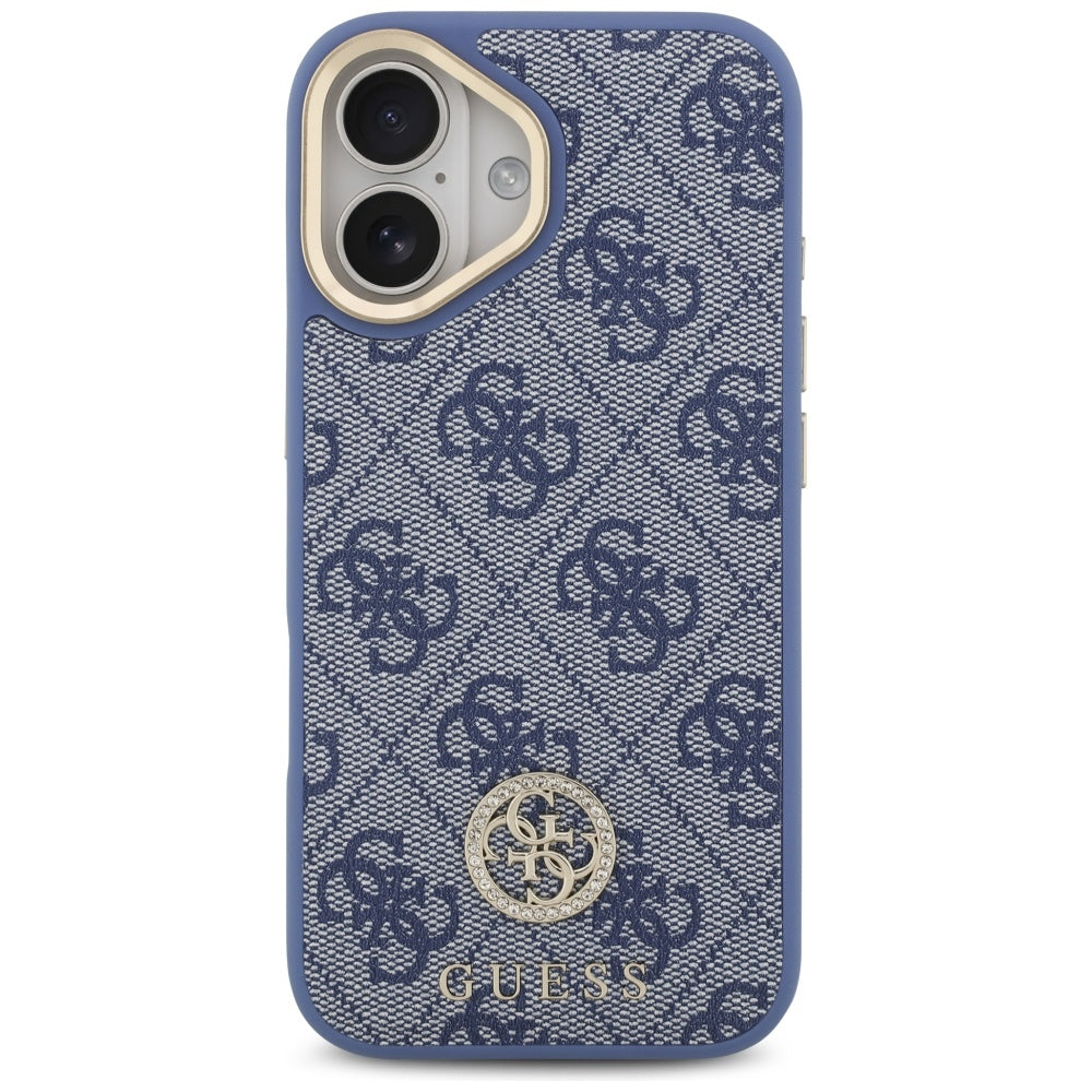 Case for Apple iPhone 17, Guess, 4G Strass Logo, Blue