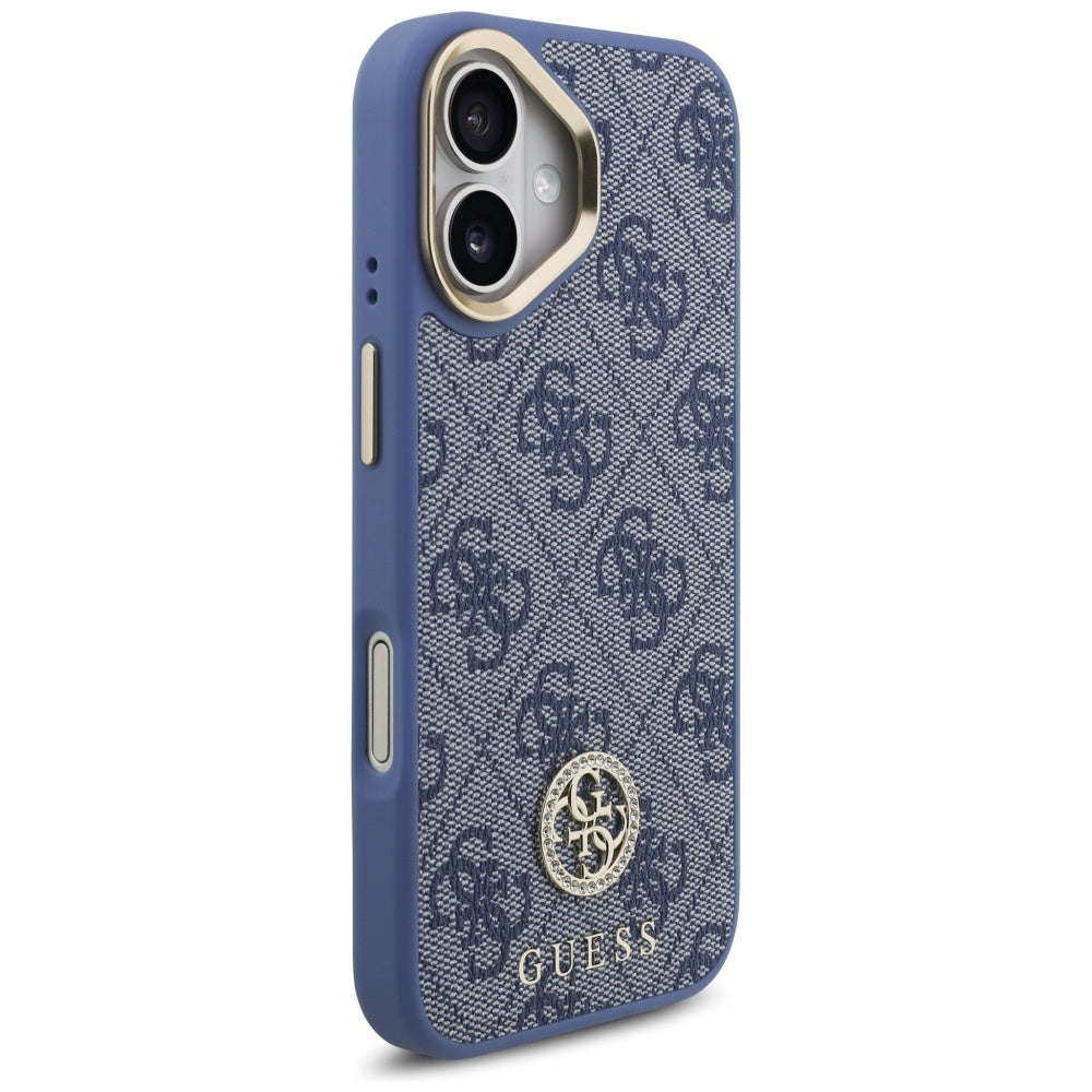 Case for Apple iPhone 17, Guess, 4G Strass Logo, Blue