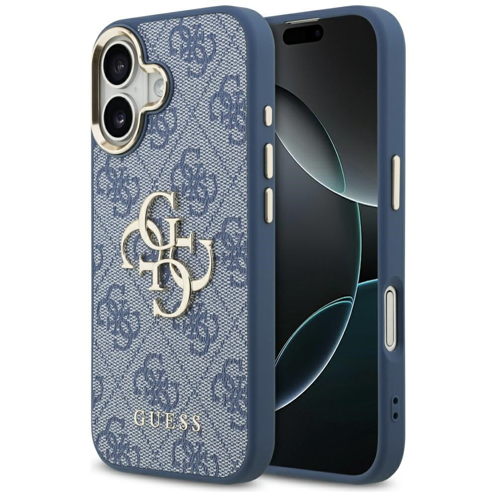 Suojakotelo Apple iPhone 17:lle, Guess, Big 4G Logo Classic, Kultaisensininen