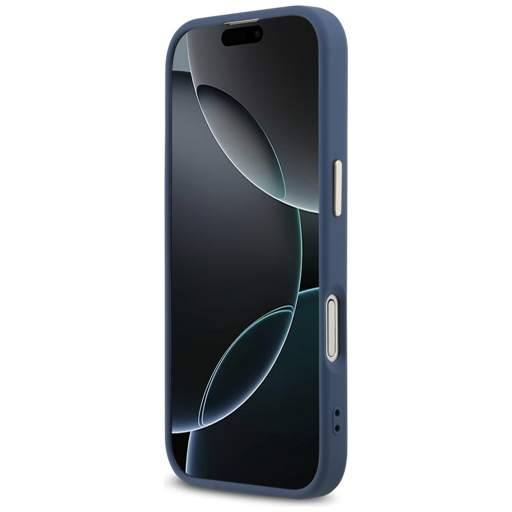 Suojakotelo Apple iPhone 17:lle, Guess, Big 4G Logo Classic, Kultaisensininen
