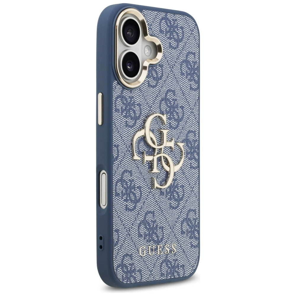 Suojakotelo Apple iPhone 17:lle, Guess, Big 4G Logo Classic, Kultaisensininen