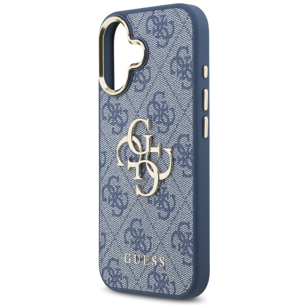 Suojakotelo Apple iPhone 17:lle, Guess, Big 4G Logo Classic, Kultaisensininen