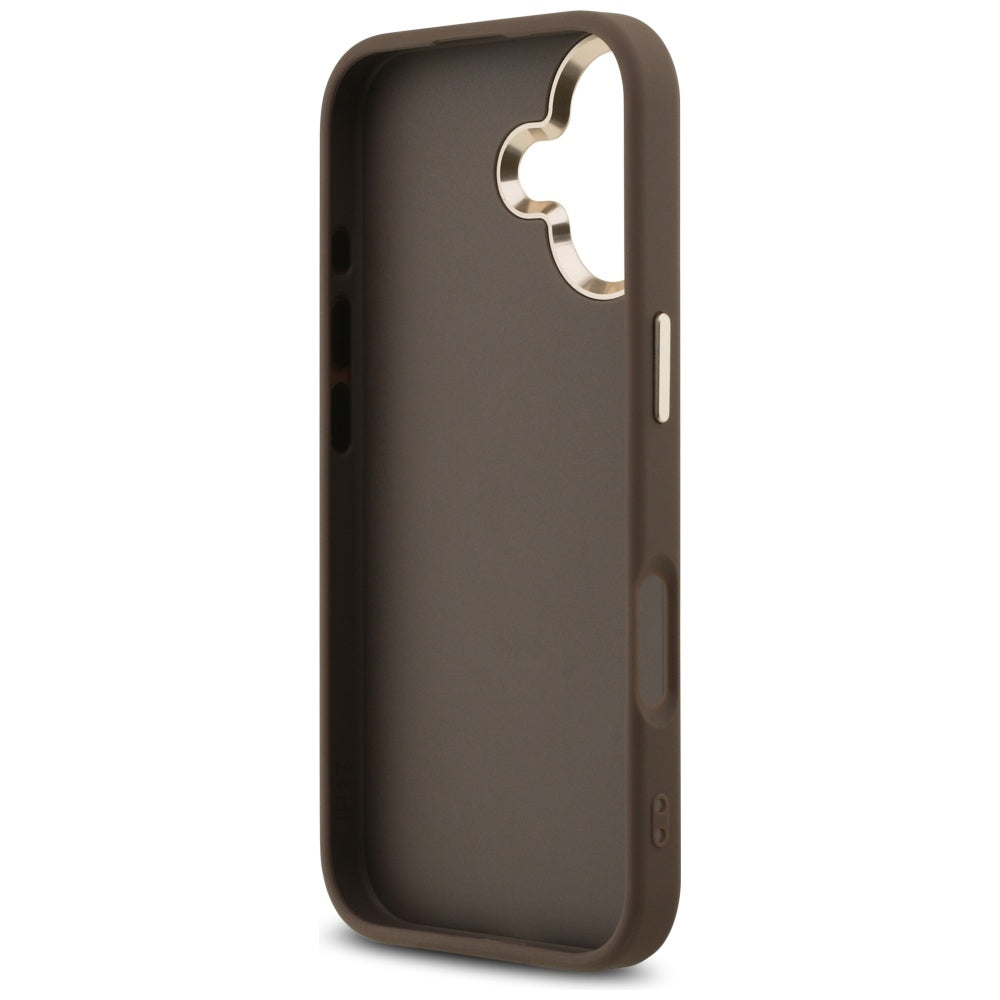 Suojakotelo Apple iPhone 17:lle, Guess, Big 4G Logo Classic, Kultainen Ruskea