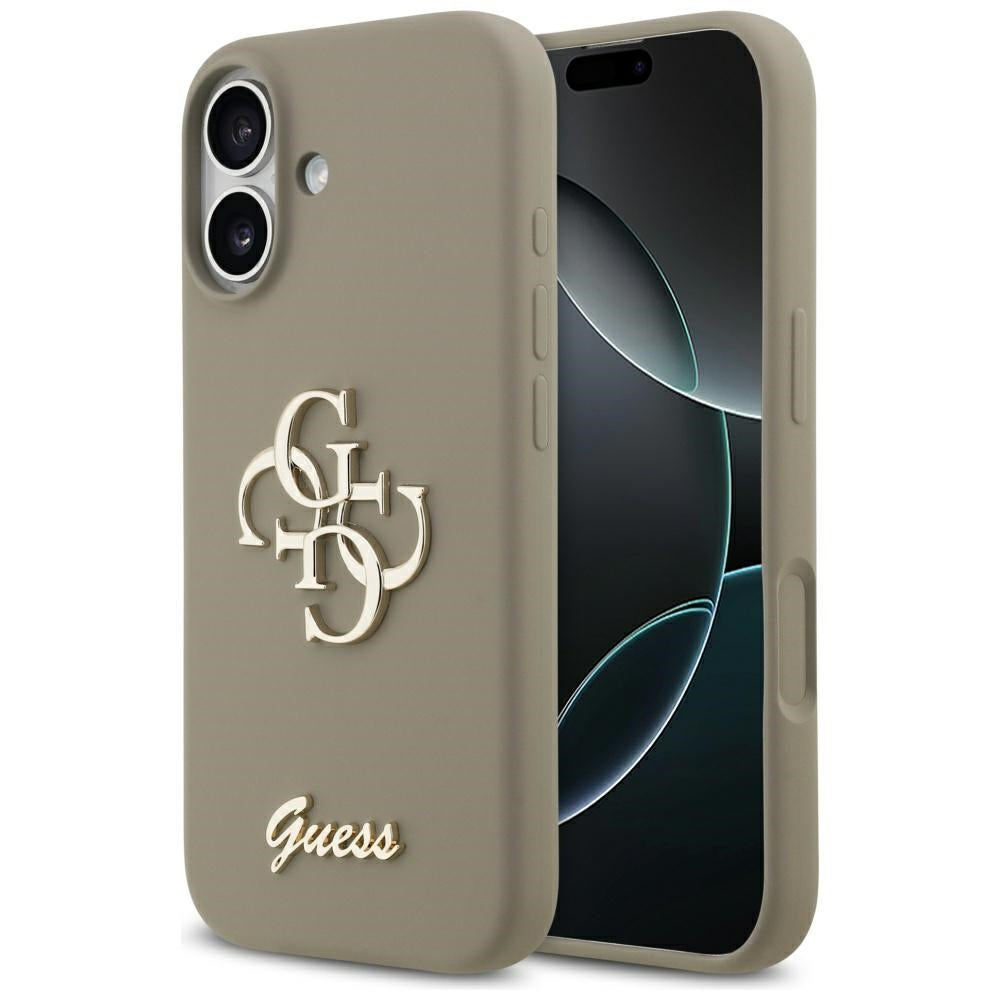 Kotelo Apple iPhone 17:lle, Guess, Big 4G Script, Ruskea