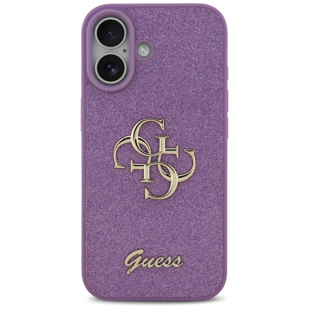 Suojakotelo Apple iPhone 17:lle, Guess, Fixed Glitter Big 4G, Violetti