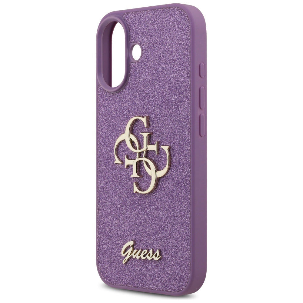 Suojakotelo Apple iPhone 17:lle, Guess, Fixed Glitter Big 4G, Violetti