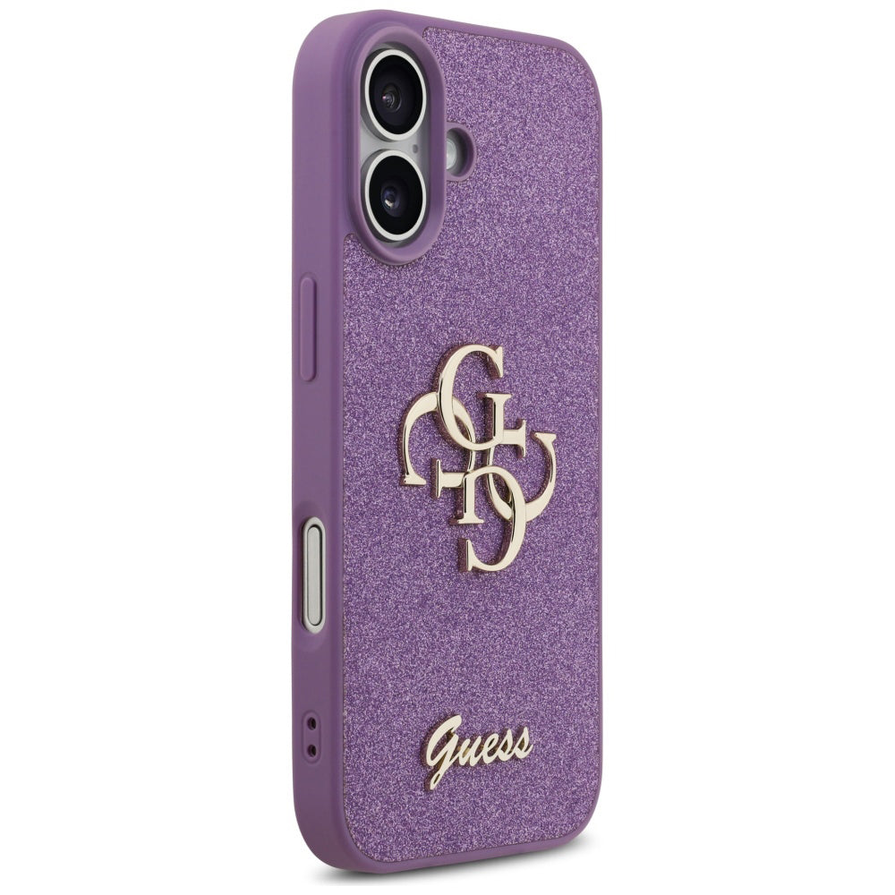 Suojakotelo Apple iPhone 17:lle, Guess, Fixed Glitter Big 4G, Violetti