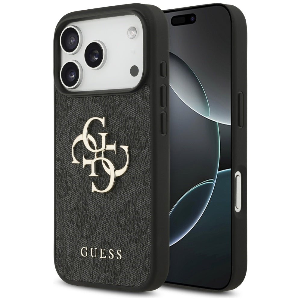 Suojakotelo Apple iPhone 17 Prolle, Guess, 4G Big Logo, Musta