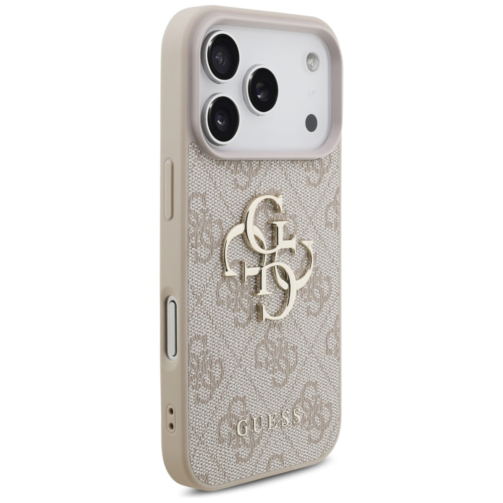 Suojakotelo Apple iPhone 17 Prolle, Guess, 4G Classic Logo with Strap, Pinkki