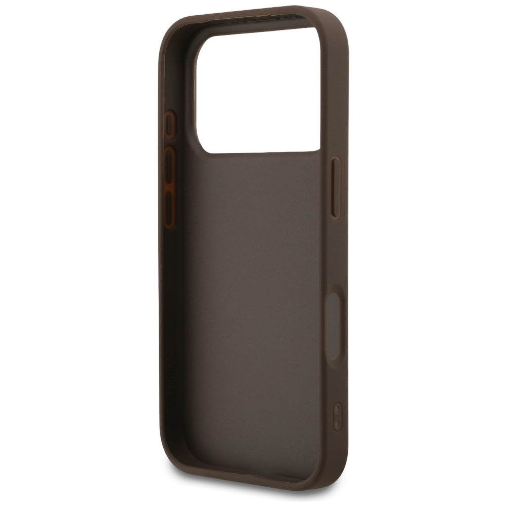 Suojakotelo Apple iPhone 17 Prolle, Guess, 4G Classic, Ruskea