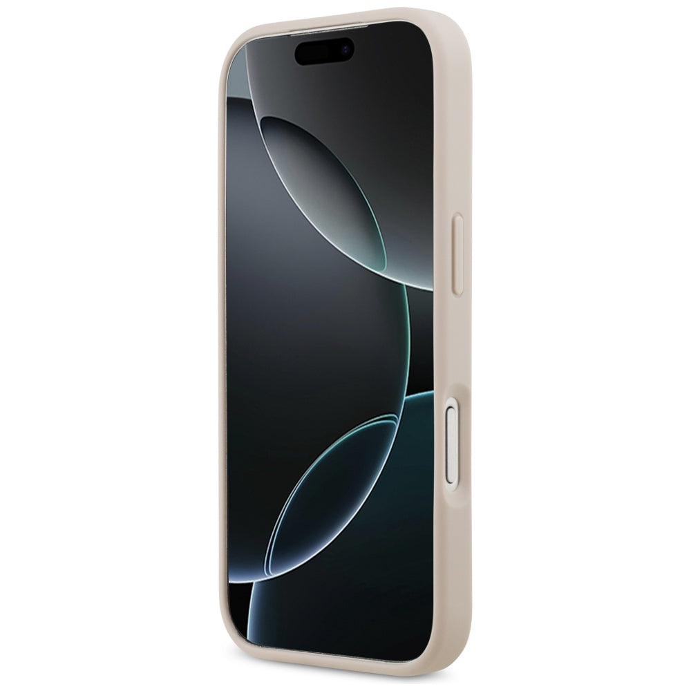 Suojakotelo Apple iPhone 17 Prolle, Guess, 4G Double Card Triangle, Pinkki
