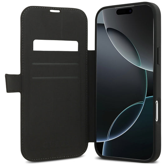 Suojakotelo Apple iPhone 17 Prolle, Guess, 4G Metal Logo, Ruskea