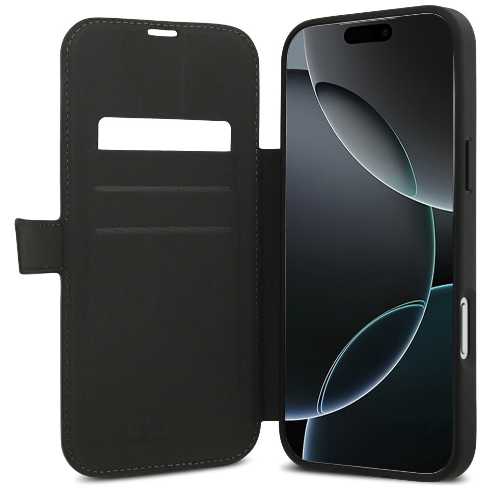 Suojakotelo Apple iPhone 17 Prolle, Guess, 4G Metal Logo, Ruskea