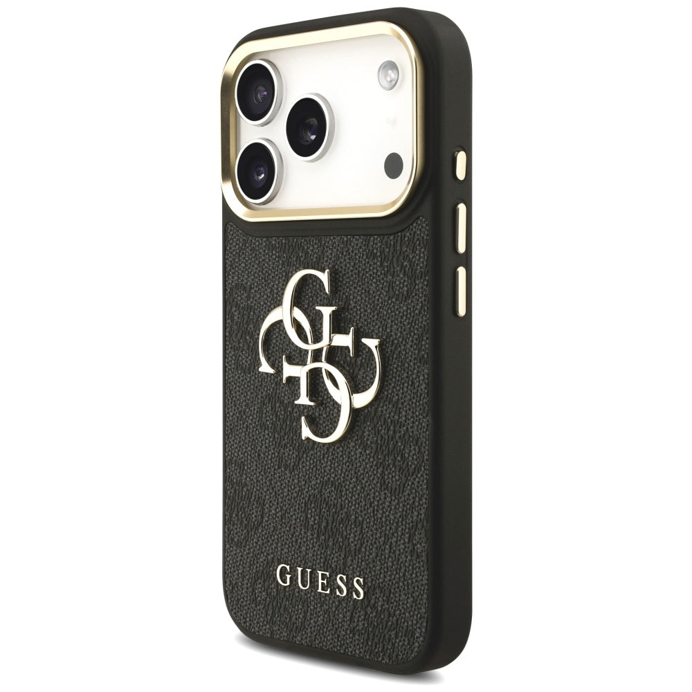 Suojakotelo Apple iPhone 17 Prolle, Guess, Big 4G Classic Logo with Big Strap, Musta