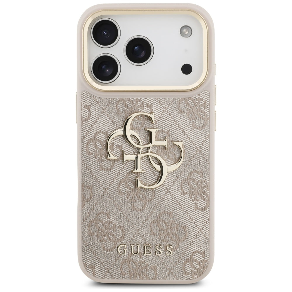 Suojakotelo Apple iPhone 17 Prolle, Guess, Big 4G Classic Logo with Big Strap, Pinkki