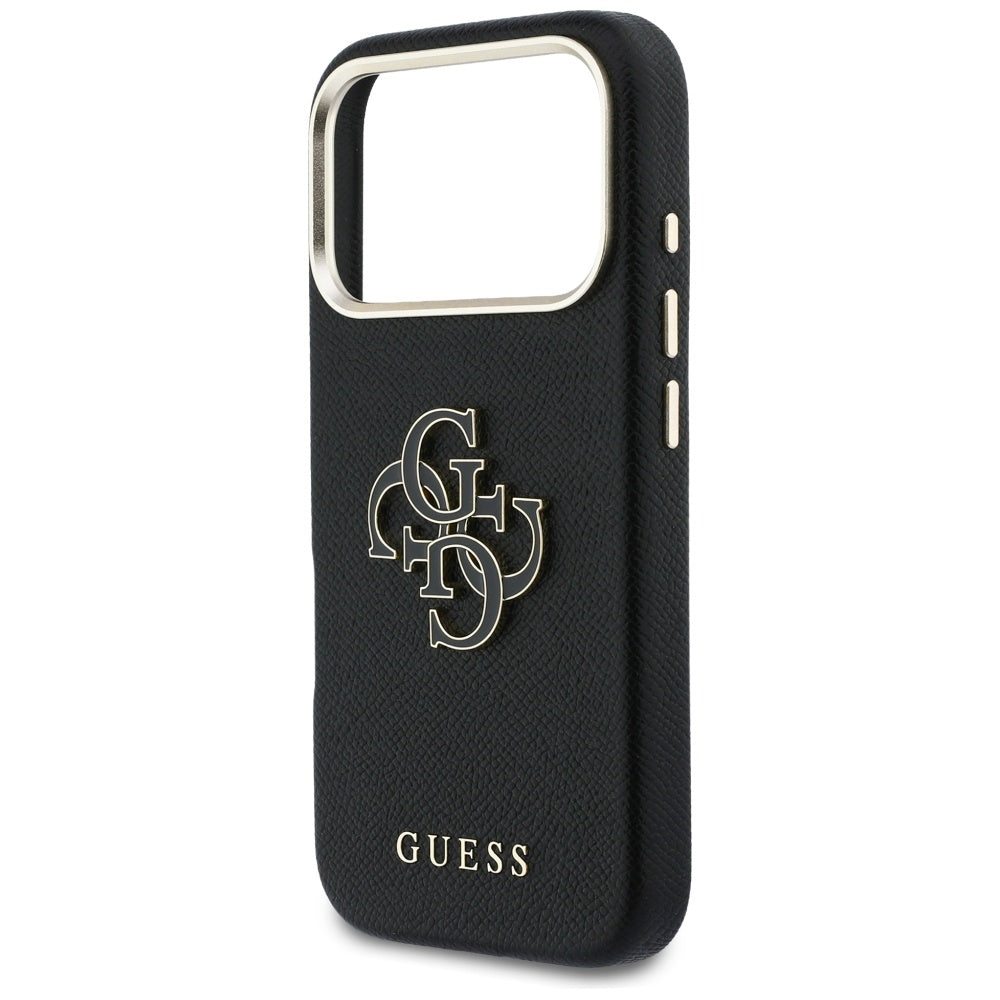 Kotelo Apple iPhone 17 Prolle, Guess, Resin Logo, Musta