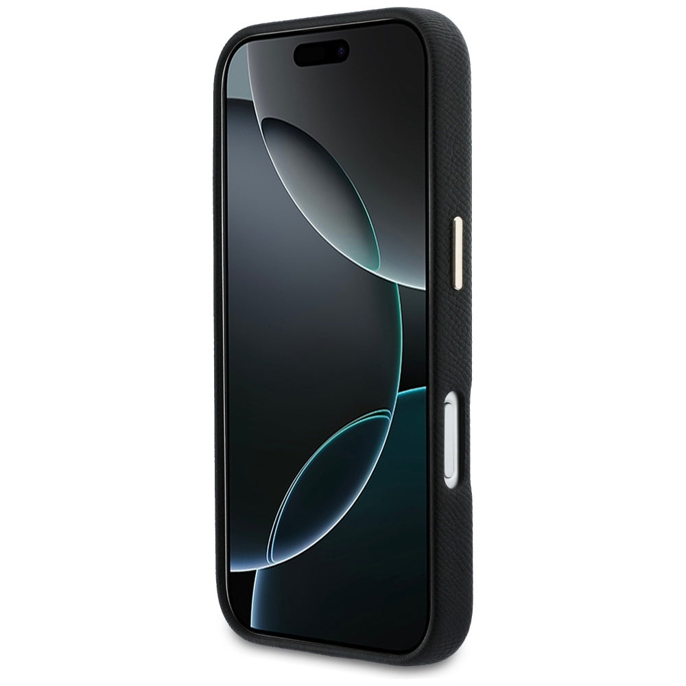 Kotelo Apple iPhone 17 Prolle, Guess, Resin Logo, Musta