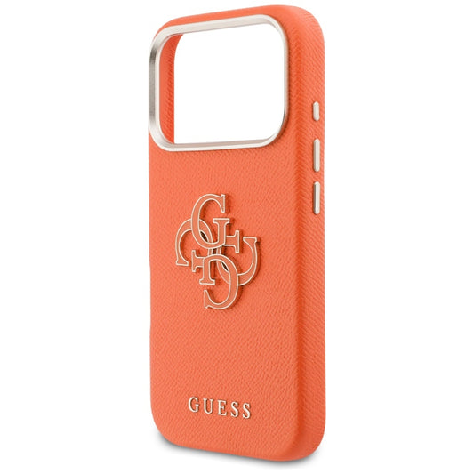 Kotelo Apple iPhone 17 Prolle, Guess, Resin Logo, Oranssi