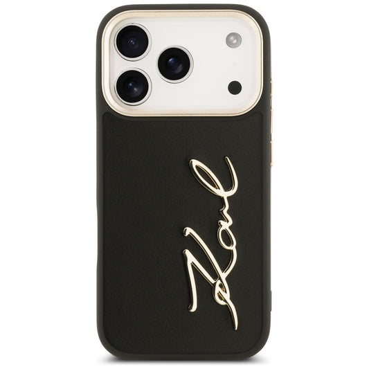 Kotelo Apple iPhone 17 Prolle, Karl Lagerfeld, Script Logo, Musta