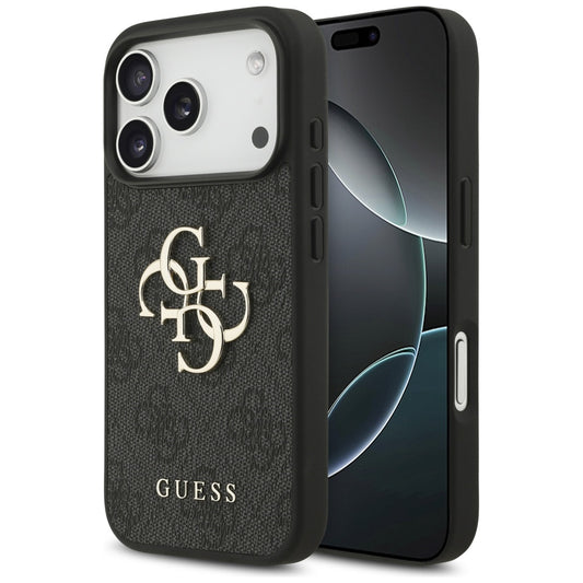 Suojakotelo Apple iPhone 17 Pro Max, Guess, 4G Big Logo, Musta