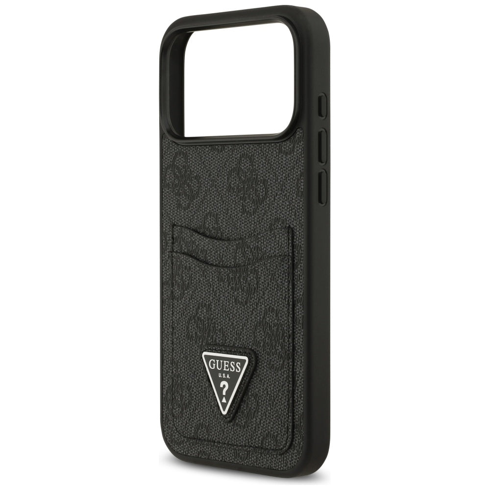 Suojakotelo Apple iPhone 17 Pro Max, Guess, 4G Double Card Triangle, Musta