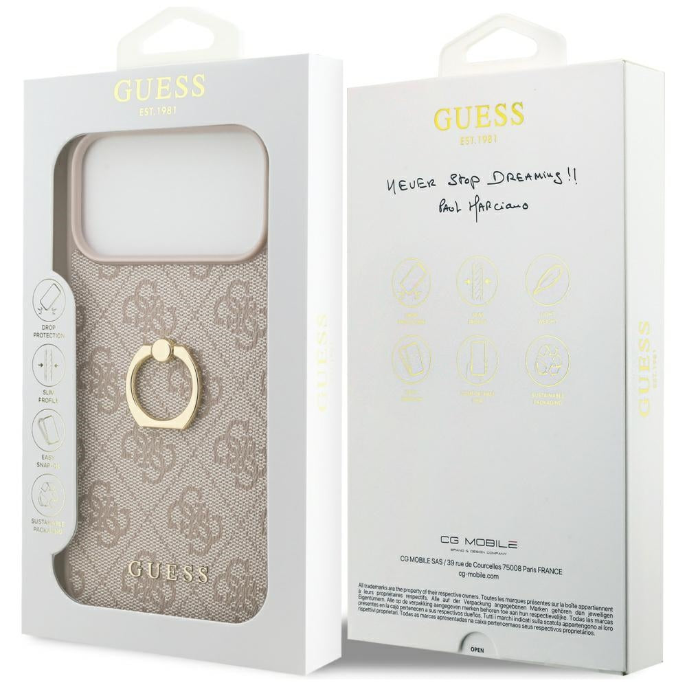 Suojakotelo Apple iPhone 17 Pro Maxille, Guess, 4G-rengasteline, Pinkki