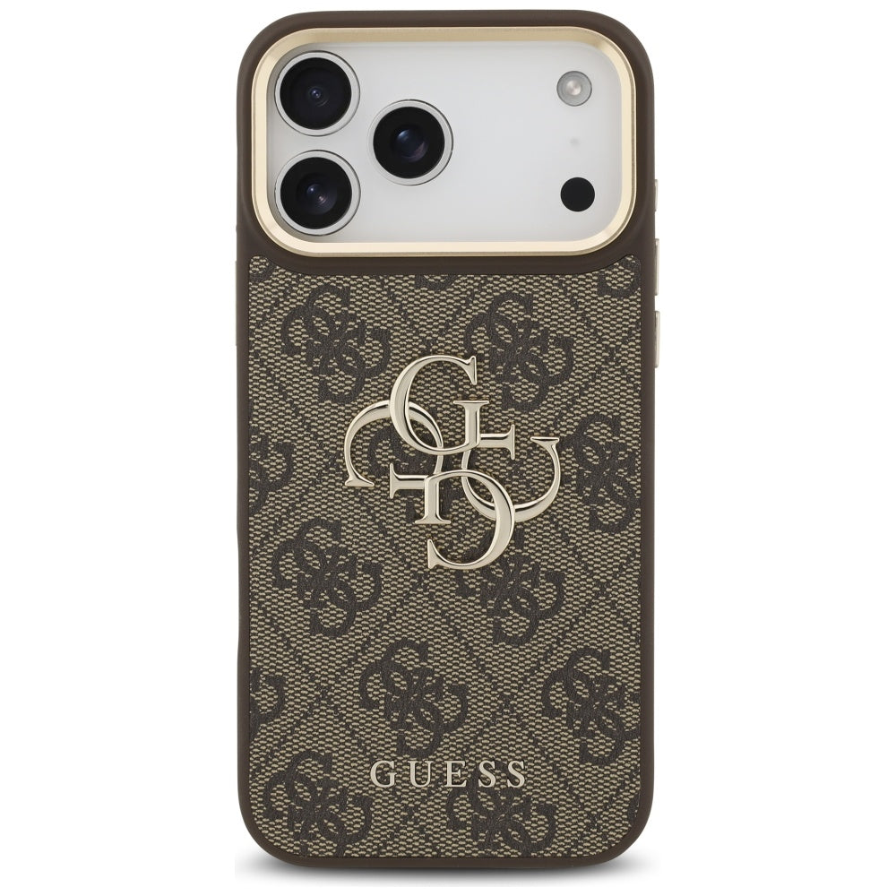 Kotelo Apple iPhone 17 Pro Max:lle, Guess, Big 4G Classic Logo with Big Strap, Ruskea