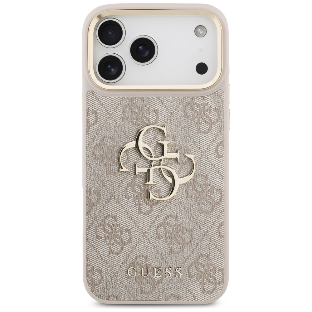 Suojakotelo Apple iPhone 17 Pro Maxille, Guess, Big 4G Classic Logo with Big Strap, Pinkki