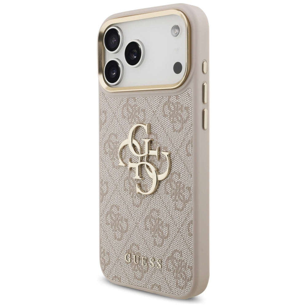 Suojakotelo Apple iPhone 17 Pro Maxille, Guess, Big 4G Classic Logo with Big Strap, Pinkki