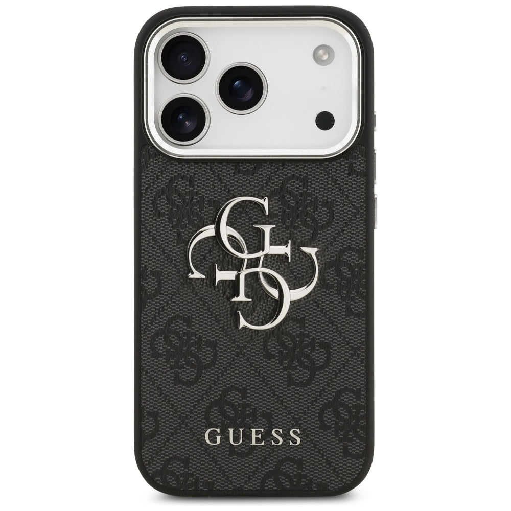 Suojakotelo Apple iPhone 17 Pro Max, Guess, Big 4G Logo Classic, Musta Hopea
